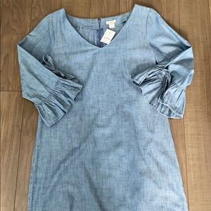 BRAND NWT J Crew Chambray dress